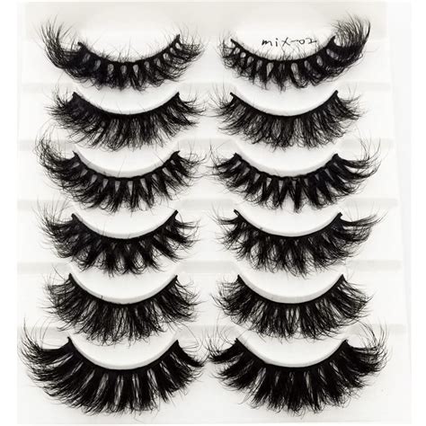 Amazon HBZGTLAD 6 Pairs False Eyelashes Cat Eye Fluffy Faux Mink