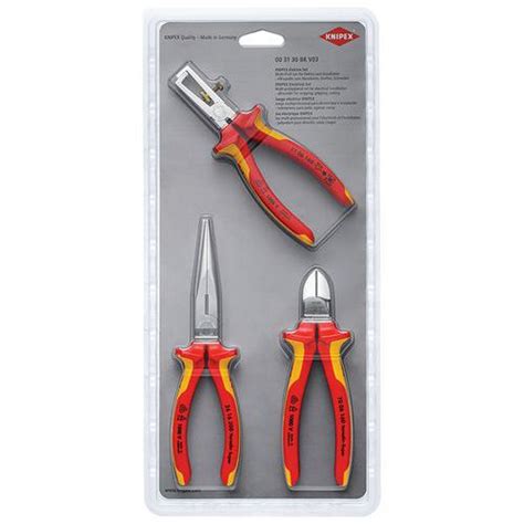 Jeu de 3 pinces isolées 1000V 70 06 160 11 06 160 26 16 200 KNIPEX