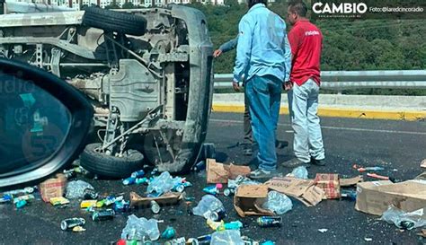 Precauci N Vuelca Camioneta Con Abarrotes Sobre Perif Rico Ecol Gico