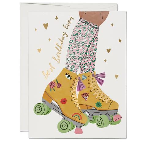 Roller Skate Birthday Card