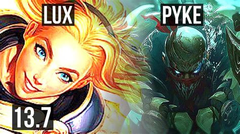 LUX Varus Vs PYKE Ez SUP 1 0 11 68 Winrate KR Master 13 7