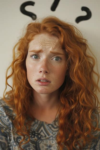 Premium Photo Close Up Of A Beautiful Ginger Woman With Freckles