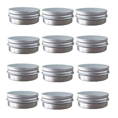 Aluminum Tin Jars Cosmetic Sample Metal Tins Empty Container Bulk