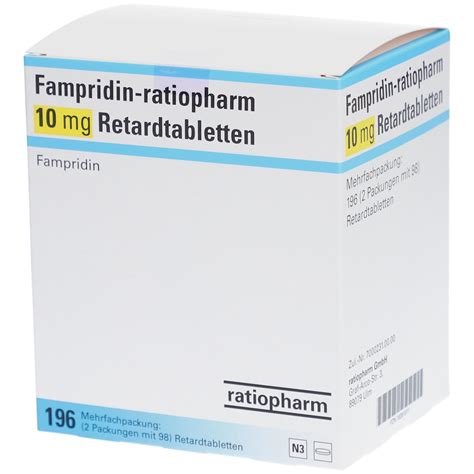 Fampridin Ratiopharm 10 Mg Retardtabletten 14x14 St Mit Dem E Rezept