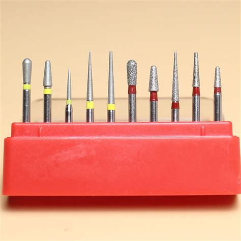 Dental Diamond Burs Drill Kit Mm For High Speed Handpiece Polishing