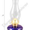 Victorian Oil Lamp Cobalt W Reflector Wall Mount Vermont Lanterns