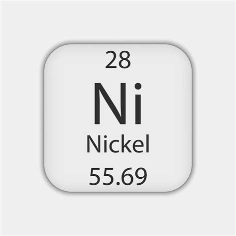 Premium Vector Nickel Symbol Chemical Element Of The Periodic Table