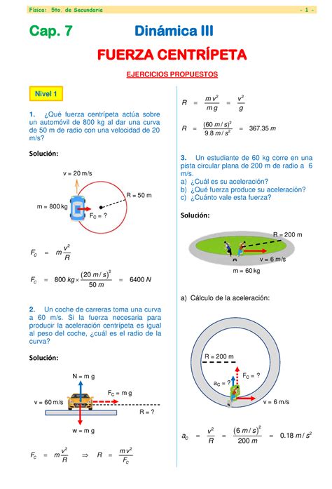 7 Dinámica III Solucionario Física 5to de Secundaria 1