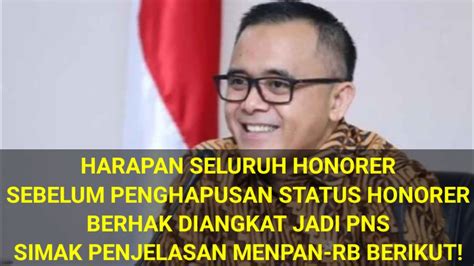 Semoga Sebelum Penghapusan Status Honorer Berhak Diangkat Jadi Pns