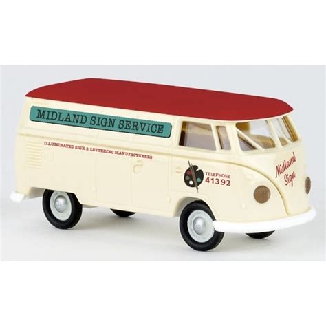 Brekina 32732 VW T1b Kasten 1960 Midland Sign Service Maßstab 1 87