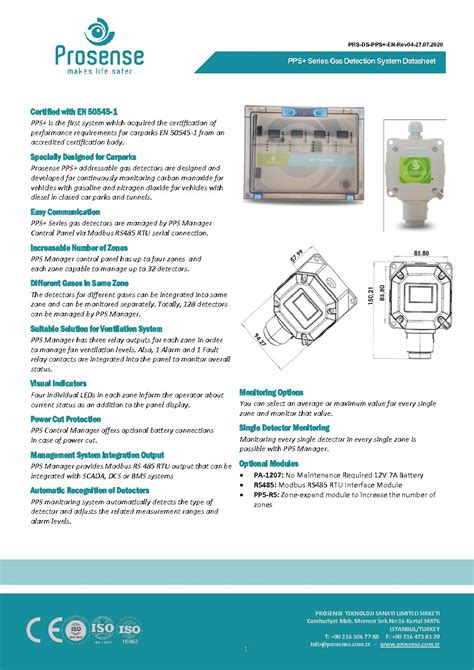 Pps Car Park Fix Monitoring Co No Lpg Prosense Fixed Gas