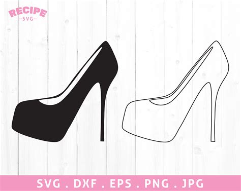 High Heel Shoe Outline Clipart