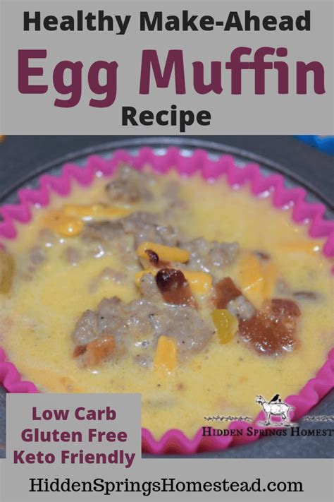 Healthy Low Carb Egg Muffin Recipe Recipe Recipes Egg Muffins Recipe Homemade Recipes