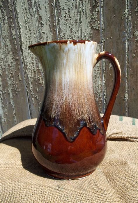 Brown Pottery Pitcher Ohio Co Pottery Usabrown By Vintagebeth