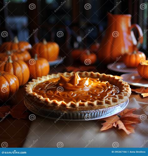 Pumpking Pie Ready For Thanksgiving Stock Illustration Illustration