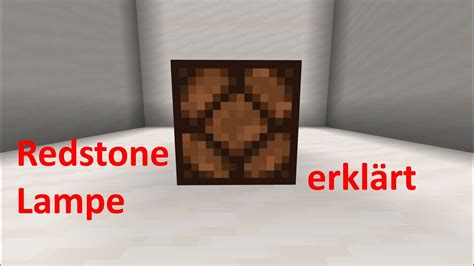 Wie funktioniert REDSTONE LAMPE in Minecraft einfach erklärt YouTube