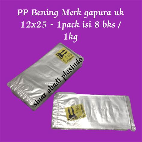 Jual Kantong Plastik PP Bening Gapura Ukuran Varian 1pack Isi 8bks 1