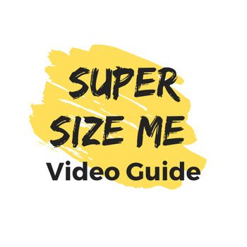 Super Size Me Movie Guide (Printable) by Breadagogy | TPT