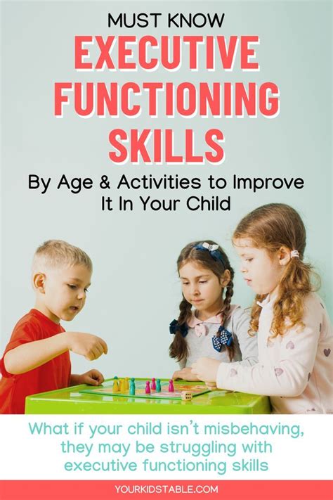 Must Know Executive Functioning Skills By Age And Activities To Improve It In 2022 Executive