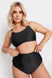 YOURS Plus Size Black Chain Detail Bikini Top Yours Clothing