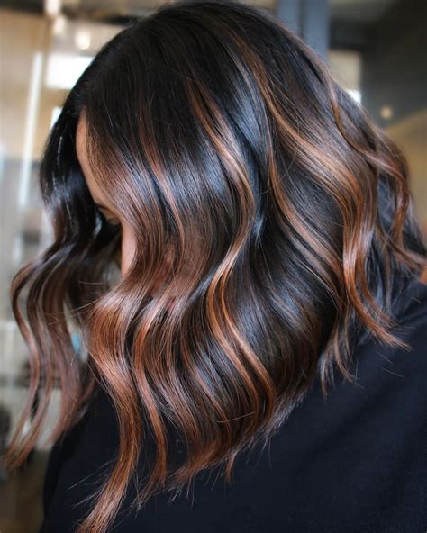 Dark Brown Hair With Caramel Balayage