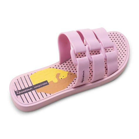 Neu Fettdruck Lila Bärenmuster Ipanema Kinder Holiday Flip Flops