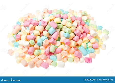 Sweet Tasty Colored Marshmallow Mini on White Stock Photo - Image of group, chocolate: 109409404