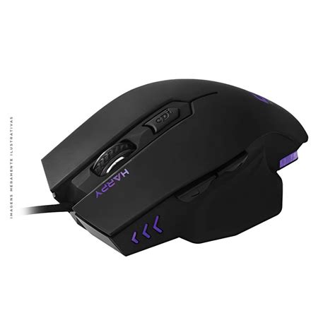 Mouse Gamer C3Tech Harpy LED USB 2 0 3200 DPI 6 Botões Preto MG