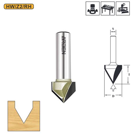 CMT-SHOP - Фрезы пазовые V-образные 60° (серия 202)