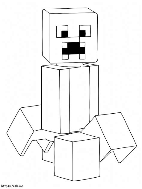 Lego Minecraft Creeper Coloring Page