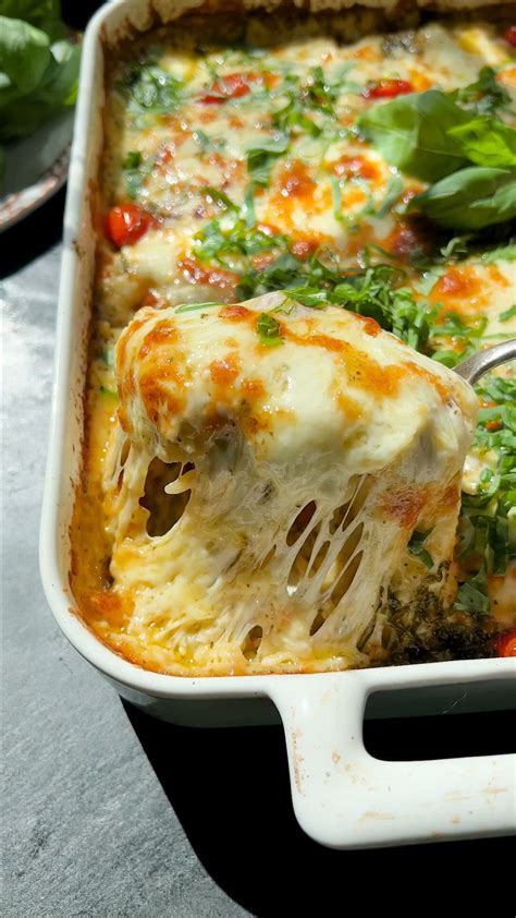 Simple One Pan Caprese Pesto Orzo Bake