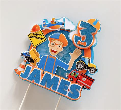 Blippi Cake Topper Blippi Shaker Cake Topper Etsy