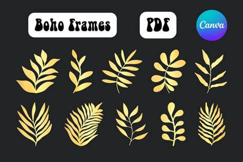 Boho Leaves Graphic by Tímea Herczeg Creative Fabrica