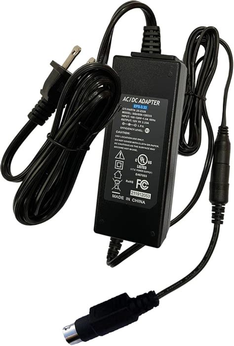 UpBright 4 Pin 12V 3 33A AC DC Adapter Compatible With CWT KPL 040F