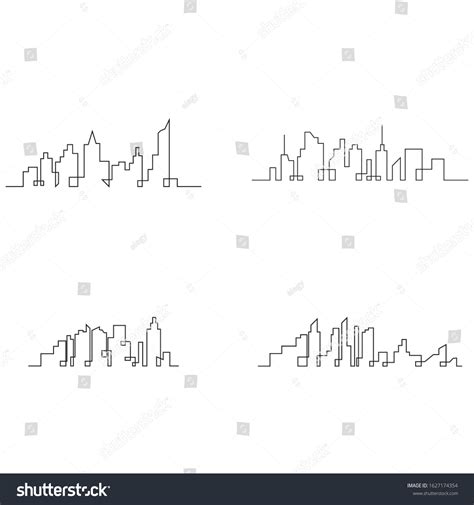 City Skyline Vector Silhouette Illustration Stock Vector (Royalty Free) 1627174354 | Shutterstock