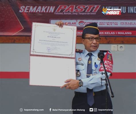 Mbois Bapas Malang Tutup Tahun Dengan Sabet Dua Penghargaan Bergengsi