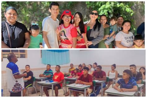 Vanessa Gonçalves celebra o início do curso de inglês para moradores da