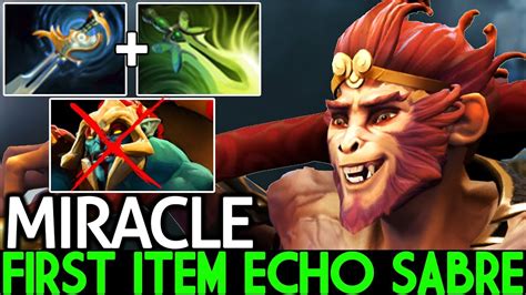 Miracle Monkey King First Item Echo Sabre VS Huskar Mid Gameplay 7