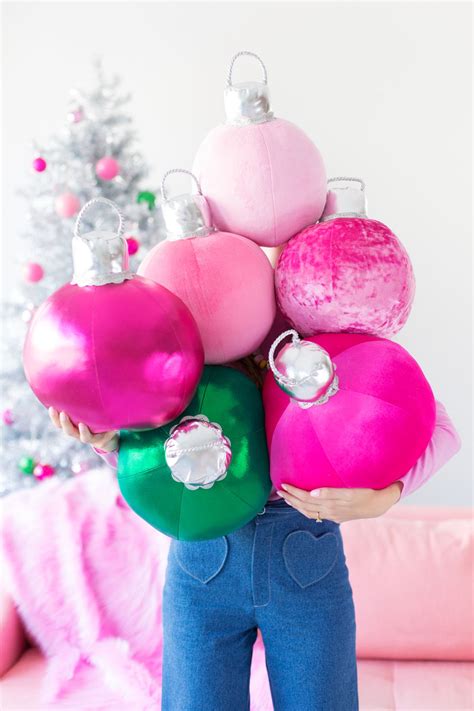 Diy Giant Christmas Ornament Pillows Artofit