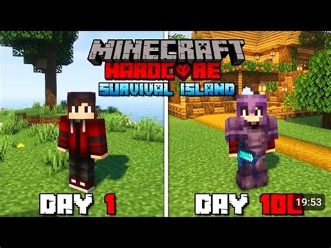 Minecraft Hardcore Survival Island Day 1 To Day 100 Gaming Gaminggirl
