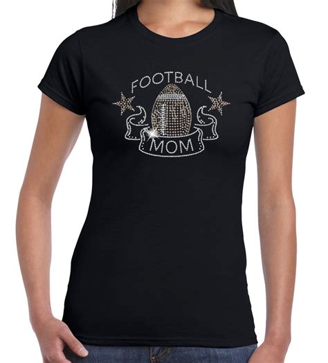 Football Mom Sequin Personalized T Shirt U S Custom Tees