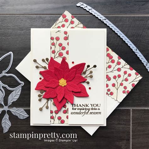 Beautiful Diy Poinsettia Holiday Card