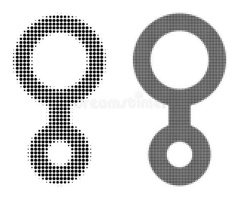 Pixel Halftone Third Gender Symbol Icon Stock Vector Illustration Of Sterile Abstraction