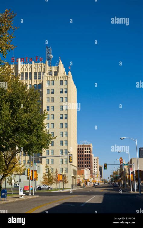 Usa Texas Amarillo Downtown Sante Fe Railroad Building Stock Photo