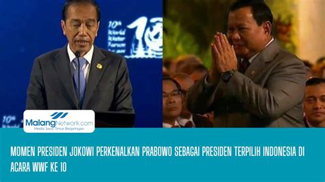 Momen Presiden Jokowi Perkenalkan Prabowo Sebagai Presiden Terpilih