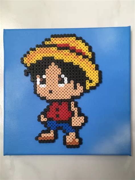 Pixel Art Perles A Repasser Tableau De Luffy Dans One Piece Eur