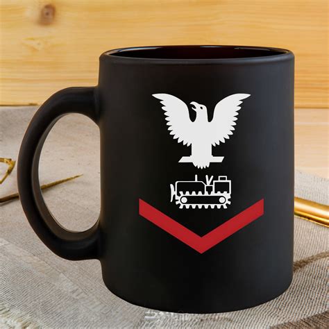 Personalized Seabee Veteran Coffee Cup Military Rate Mug Custom Eo
