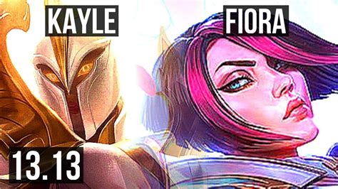 KAYLE Vs FIORA TOP 900 Games 5 1 1 KR Master 13 13 YouTube