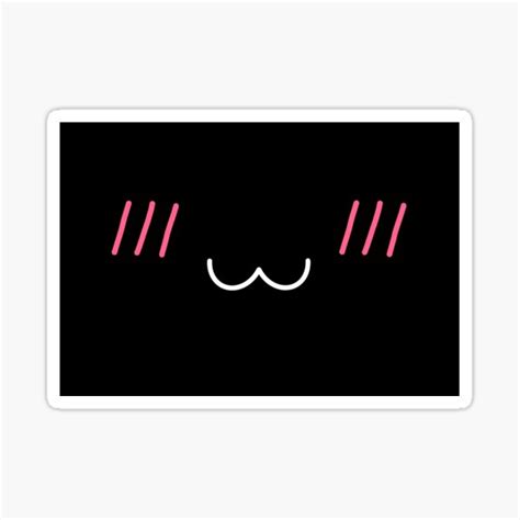 "uwu blushu" Sticker for Sale by GenieKali | Redbubble