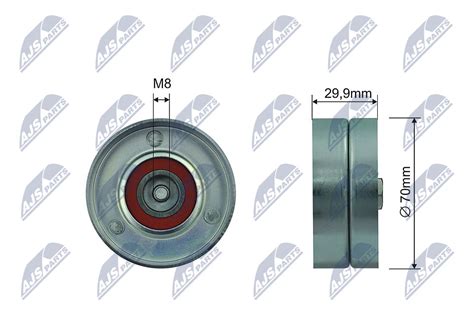 Tensioner Pulley V Ribbed Belt RNK VW 030 NTY 062145299A 03 81433